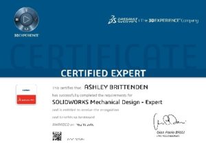 Ashley Brittenden SolidWorks Certified Expert