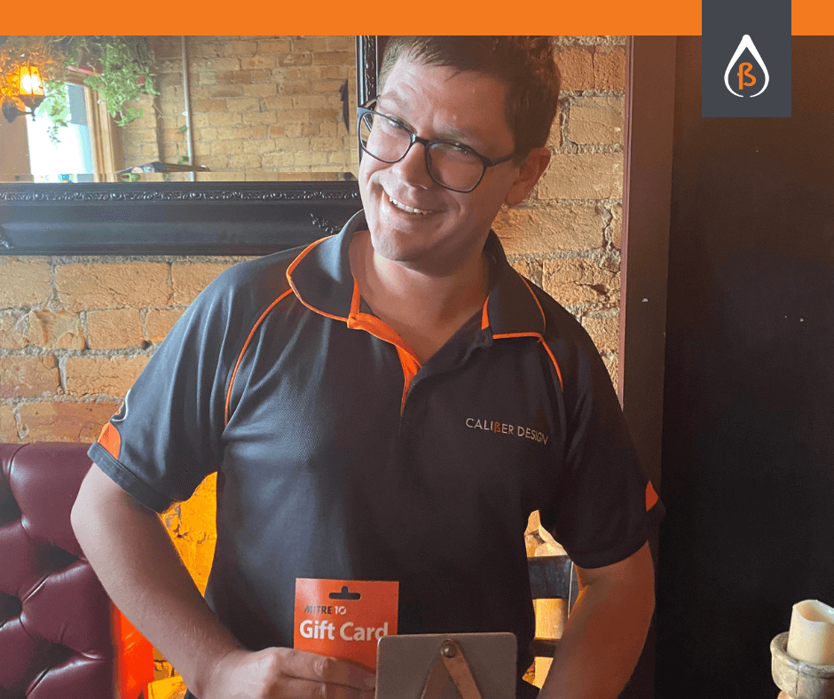 Jonathan Bousfield, recipient of the Caliber Design good bugger award